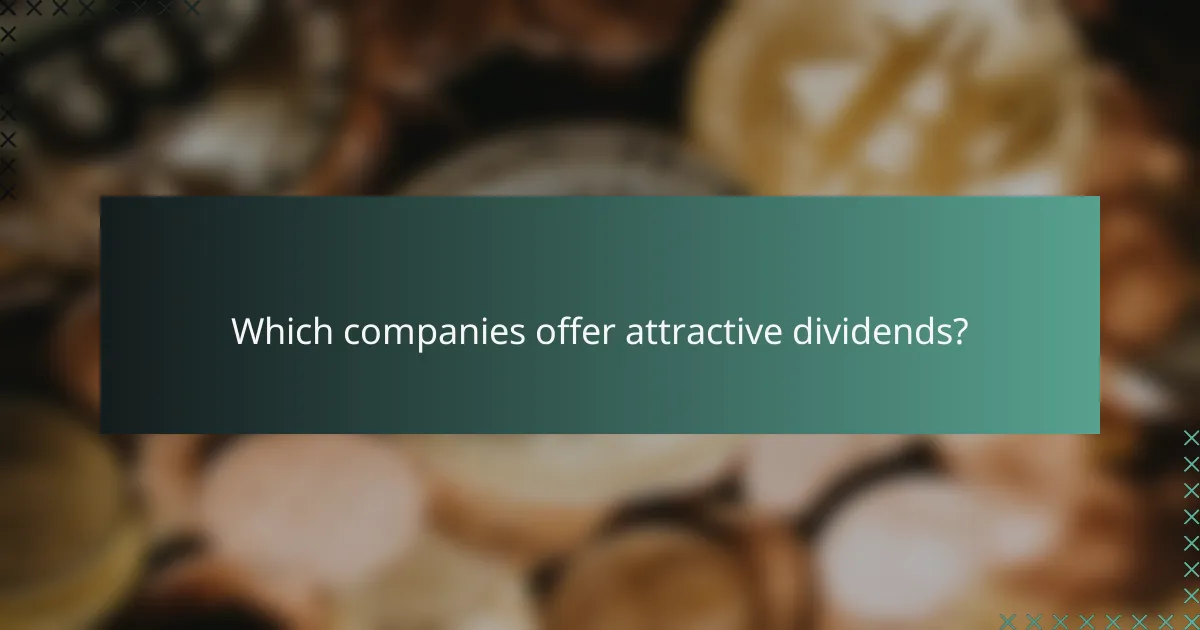 Which companies offer attractive dividends?